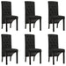 Scaune de sufragerie, 6 buc. negru, material textil - WALTI WALTI