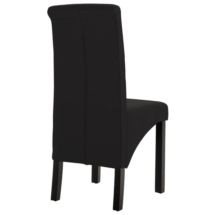 Scaune de sufragerie, 6 buc. negru, material textil - WALTI WALTI