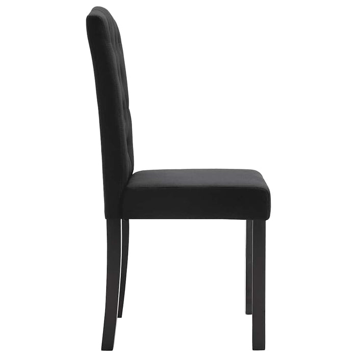 Scaune de sufragerie, 6 buc. negru, material textil WALTI