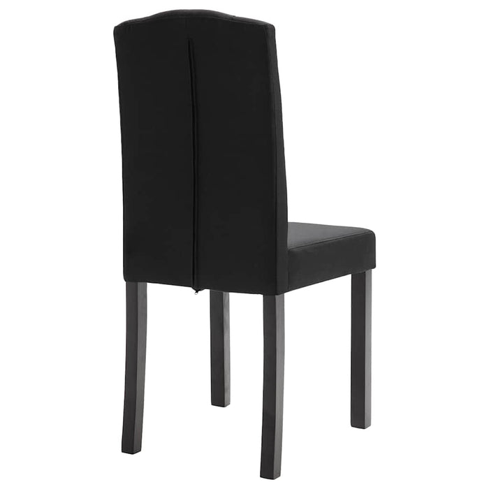 Scaune de sufragerie, 6 buc. negru, material textil WALTI