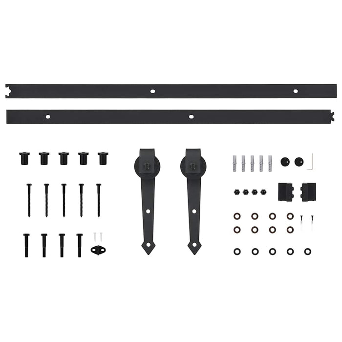 Set feronerie pentru uși glisante SKIEN, negru, 200 cm, oțel WALTI