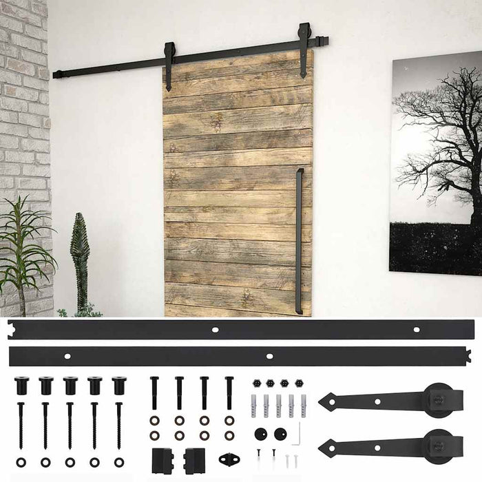 Set feronerie pentru uși glisante SKIEN, negru, 200 cm, oțel WALTI
