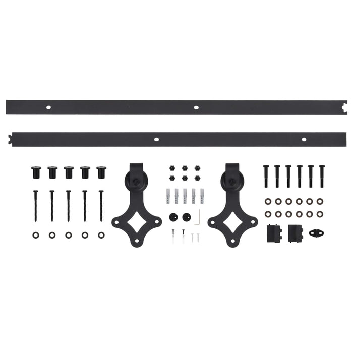 Set feronerie pentru uși glisante SKIEN, negru, 200 cm, oțel WALTI