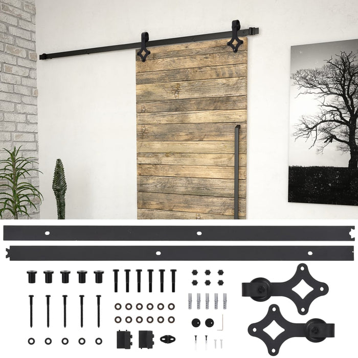 Set feronerie pentru uși glisante SKIEN, negru, 200 cm, oțel WALTI