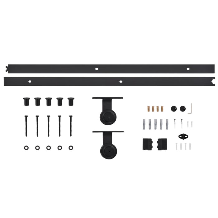 Set feronerie pentru uși glisante SKIEN, negru, 183 cm, oțel WALTI