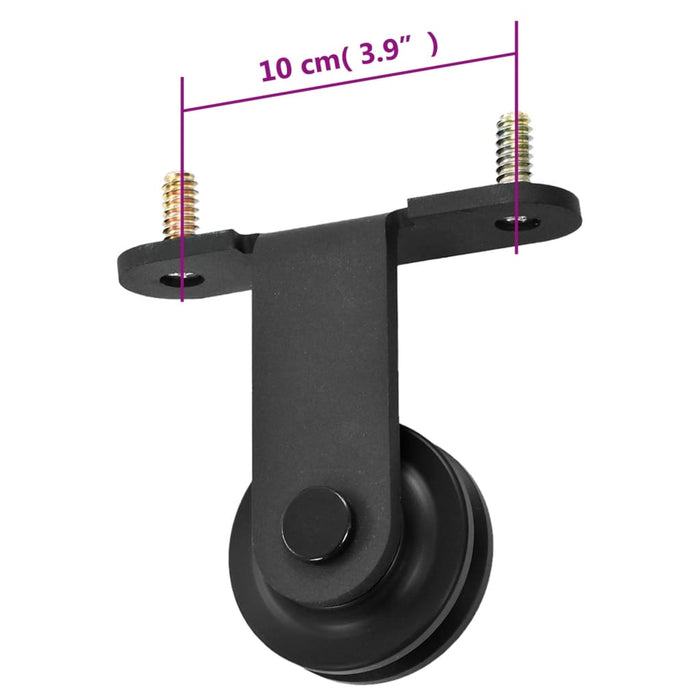 Set feronerie pentru uși glisante SKIEN, negru, 200 cm, oțel WALTI