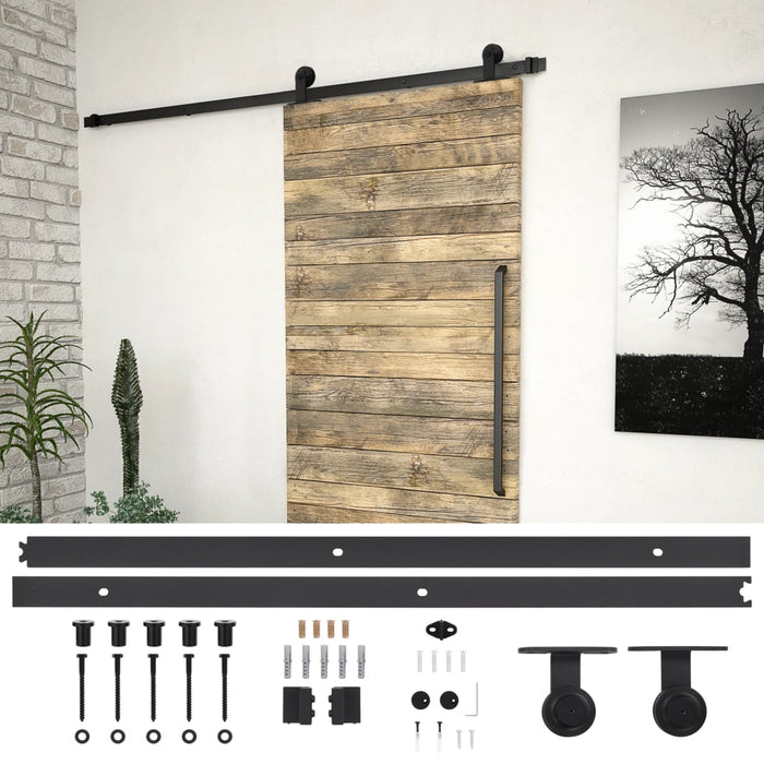 Set feronerie pentru uși glisante SKIEN, negru, 200 cm, oțel WALTI