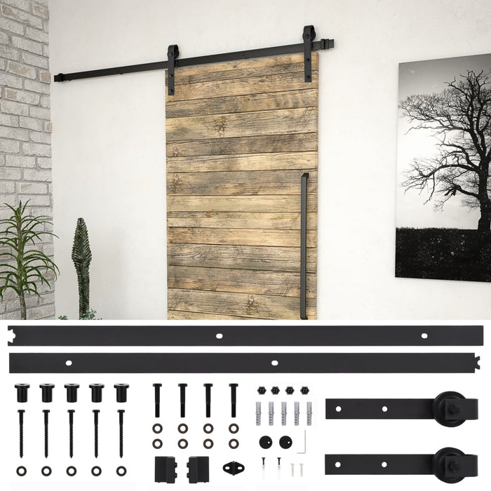 Set feronerie pentru uși glisante SKIEN, negru, 183 cm, oțel WALTI