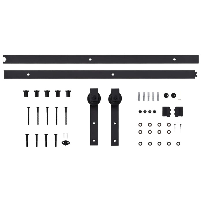 Set feronerie pentru uși glisante SKIEN, negru, 200 cm, oțel - WALTI WALTI