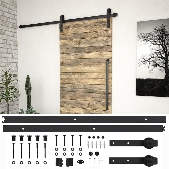 Set feronerie pentru uși glisante SKIEN, negru, 200 cm, oțel - WALTI WALTI
