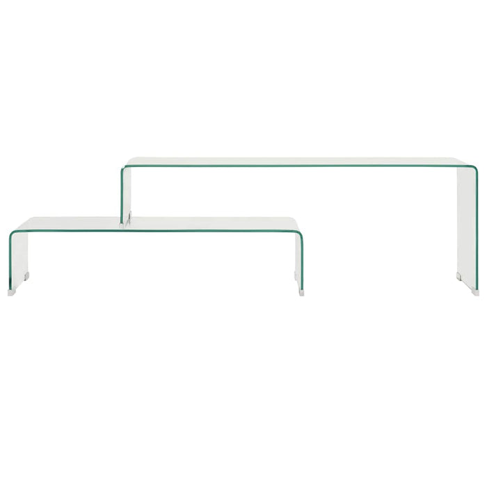 Set măsuțe de cafea, 2 piese, 90x30x20/110x30x40 cm, sticlă - WALTI WALTI