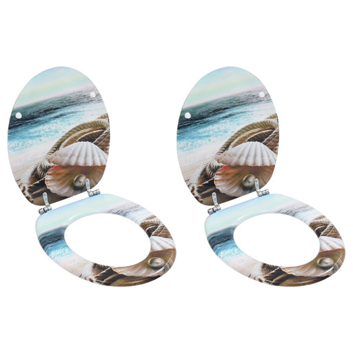 Capace WC, 2 buc., MDF, model scoică - WALTI WALTI