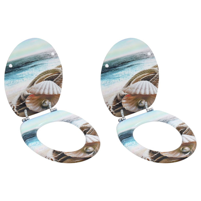 Capace WC, 2 buc., MDF, model scoică - WALTI WALTI