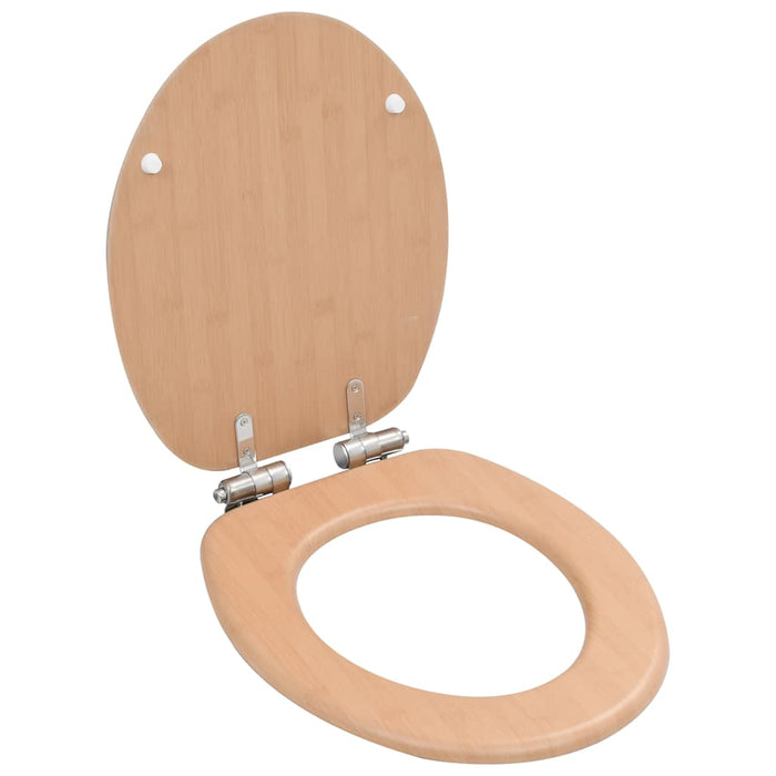 Capace WC cu închidere silențioasă, 2 buc., MDF, design bambus - WALTI WALTI