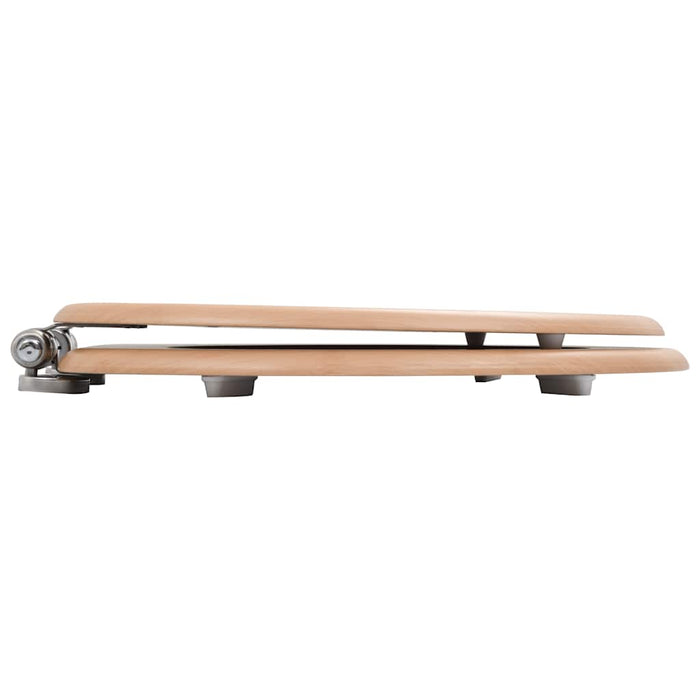 Capace WC cu închidere silențioasă, 2 buc., MDF, design bambus - WALTI WALTI