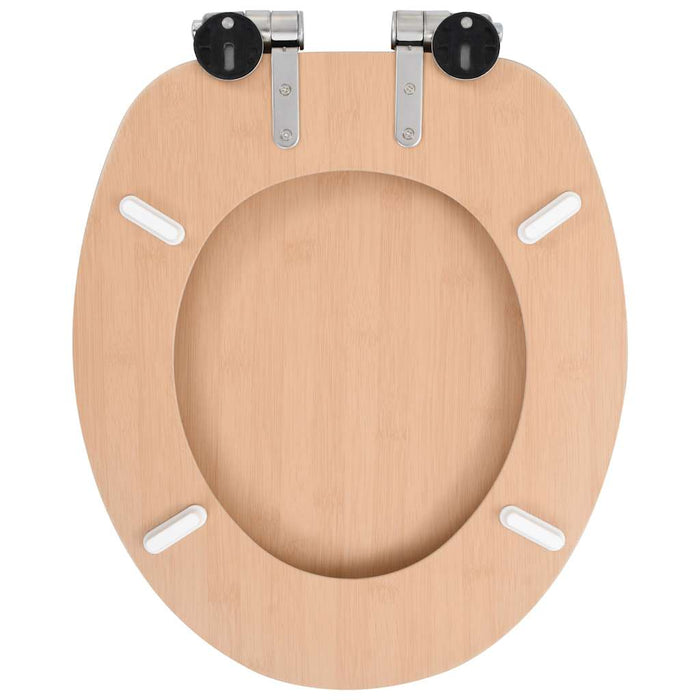 Capace WC cu închidere silențioasă, 2 buc., MDF, design bambus - WALTI WALTI