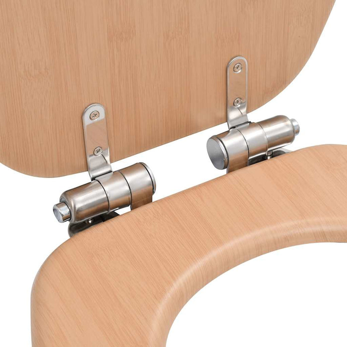 Capace WC cu închidere silențioasă, 2 buc., MDF, design bambus - WALTI WALTI