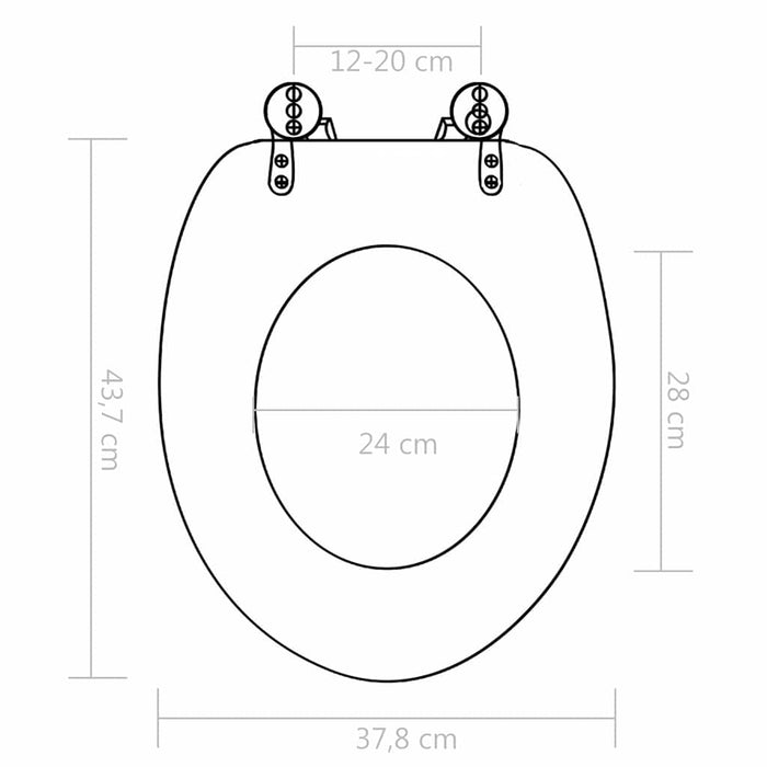 Capace WC cu închidere silențioasă, 2 buc., MDF, design bambus - WALTI WALTI