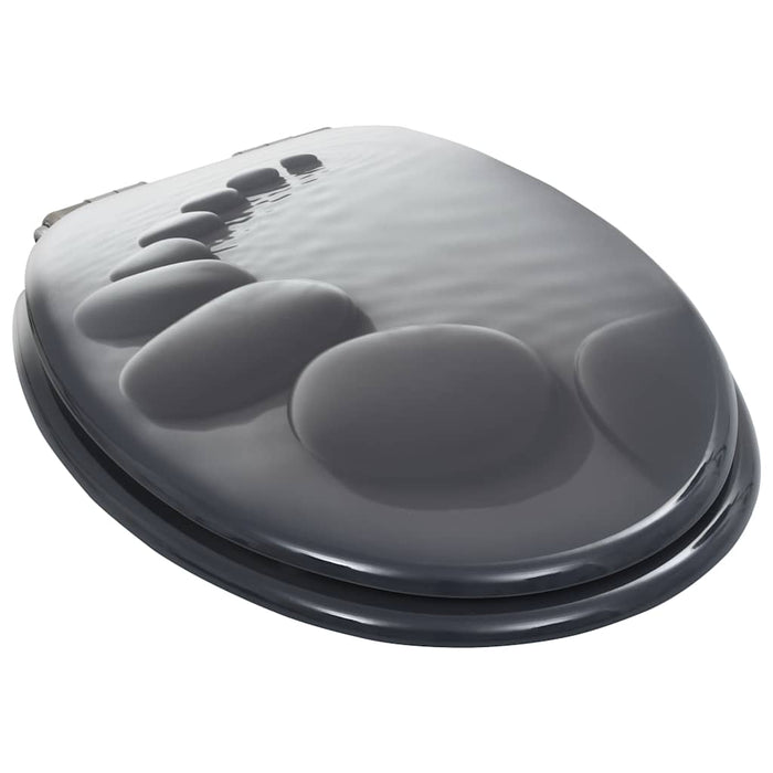 Capace WC cu închidere silențioasă, 2 buc., MDF, design pietre - WALTI WALTI