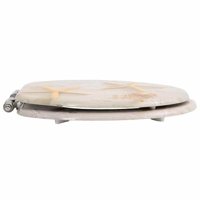 Capace WC închidere silențioasă 2 buc. MDF design stea de mare - WALTI WALTI