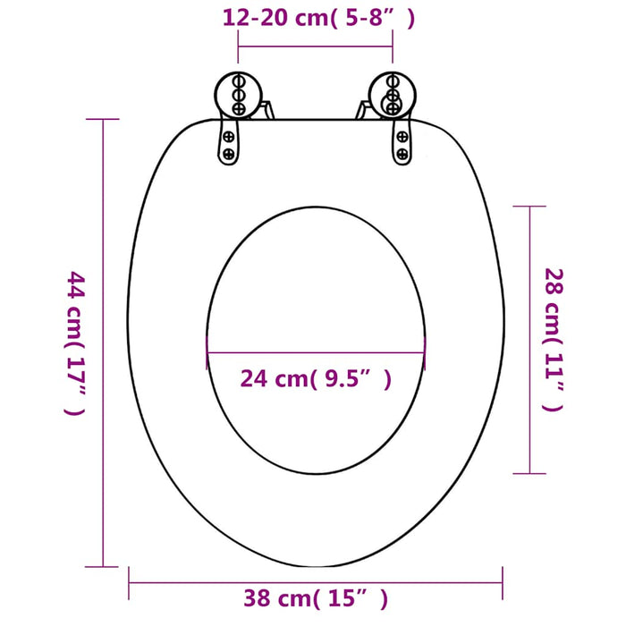 Capace WC închidere silențioasă 2 buc. MDF design stea de mare - WALTI WALTI