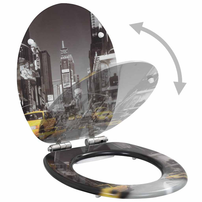 Capace WC cu închidere silențioasă 2 buc. MDF design New York - WALTI WALTI