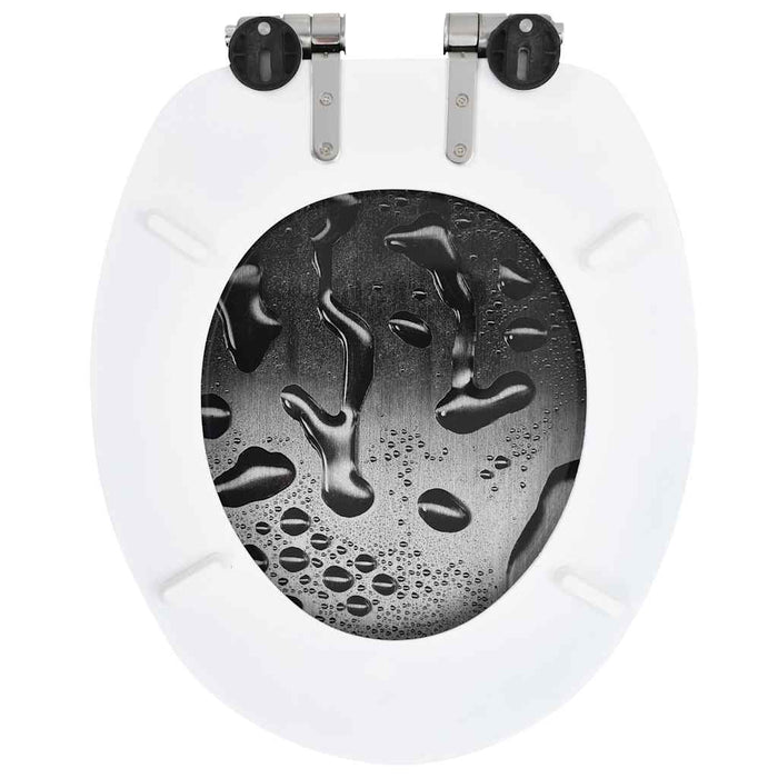 Capace WC închidere silențioasă 2 buc. MDF design picătură apă - WALTI WALTI