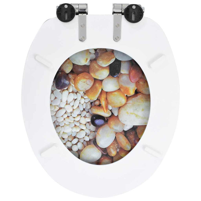 Capace WC cu închidere silențioasă 2 buc. MDF design pietricele - WALTI WALTI