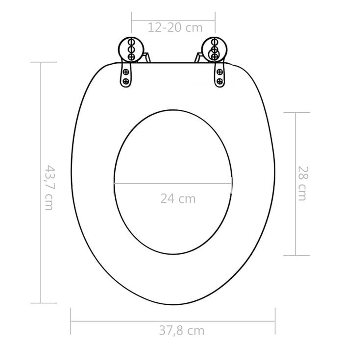 Capace WC cu închidere silențioasă 2 buc. MDF design pietricele - WALTI WALTI