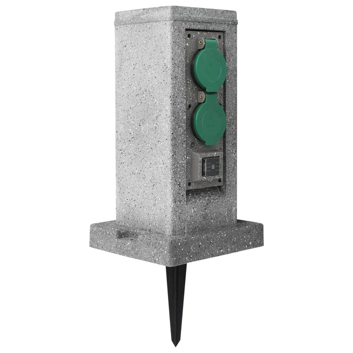 Priză de grădină verticală cu senzor de seară, plastic - WALTI WALTI