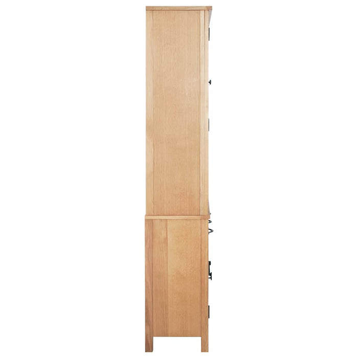 Set servantă și vitrină, 112x33,5x175cm, lemn masiv de stejar WALTI