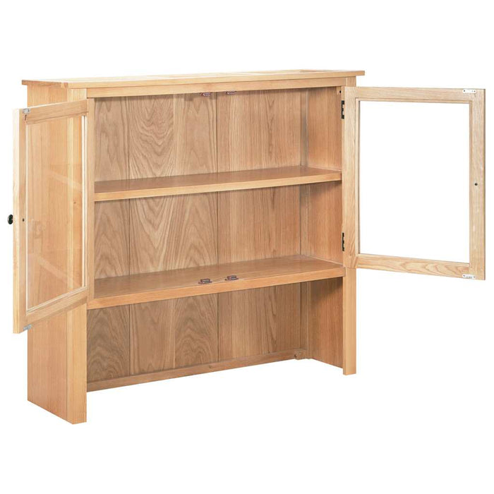 Set servantă și vitrină, 112x33,5x175cm, lemn masiv de stejar WALTI