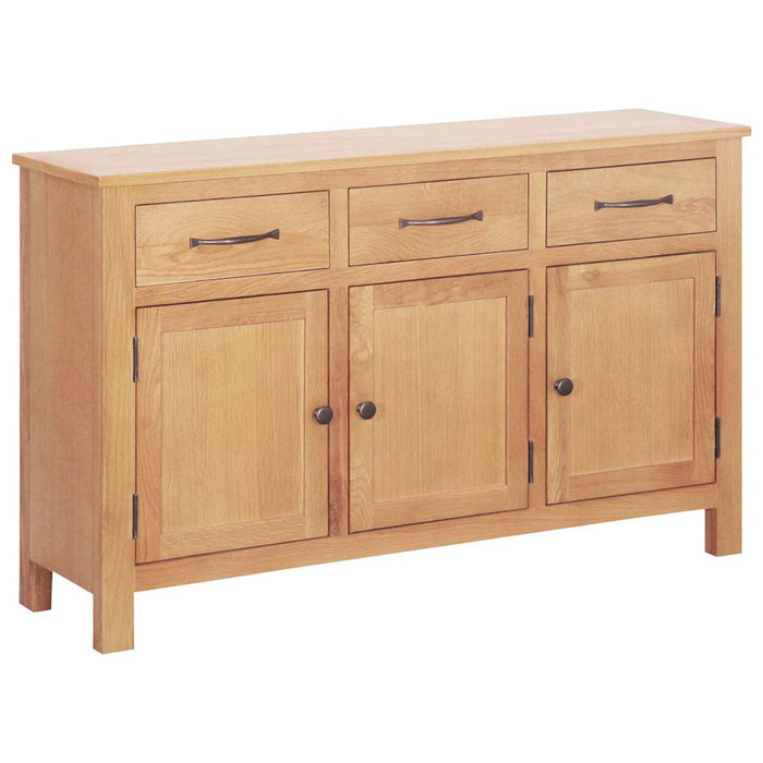 Set servantă și vitrină, 112x33,5x175cm, lemn masiv de stejar WALTI