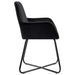 Scaune de sufragerie, 6 buc, negru, catifea - WALTI WALTI