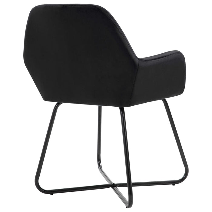 Scaune de sufragerie, 6 buc, negru, catifea - WALTI WALTI