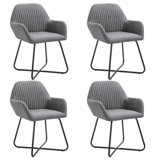 Scaune de bucătărie pivotante, 4 buc., gri închis, textil - WALTI WALTI
