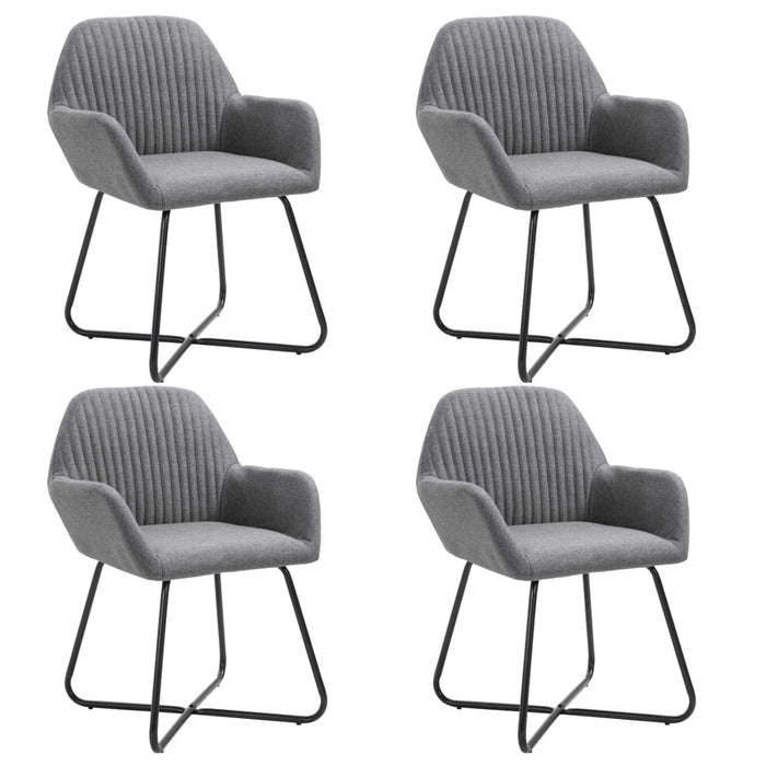 Scaune de bucătărie pivotante, 4 buc., gri închis, textil - WALTI WALTI