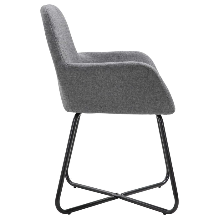 Scaune de sufragerie, 6 buc., gri închis, material textil - WALTI WALTI
