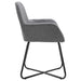 Scaune de sufragerie, 6 buc., gri închis, material textil - WALTI WALTI