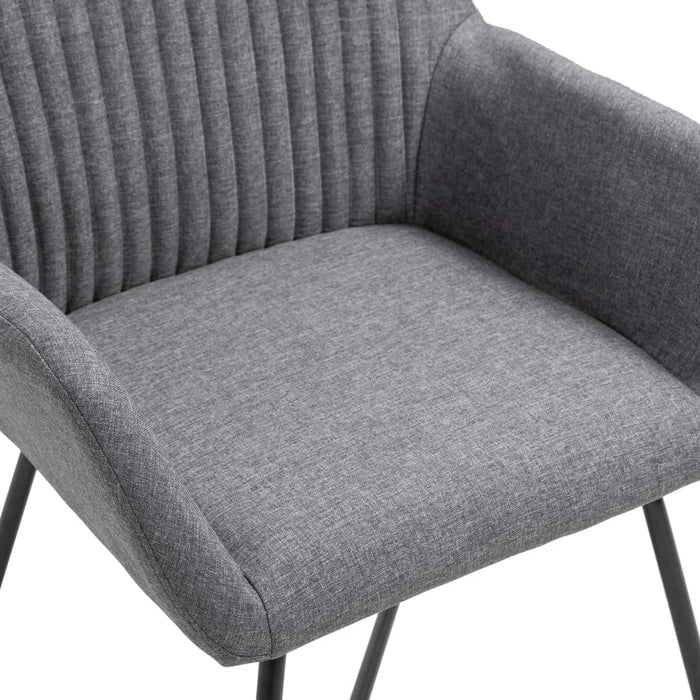 Scaune de sufragerie, 6 buc., gri închis, material textil - WALTI WALTI