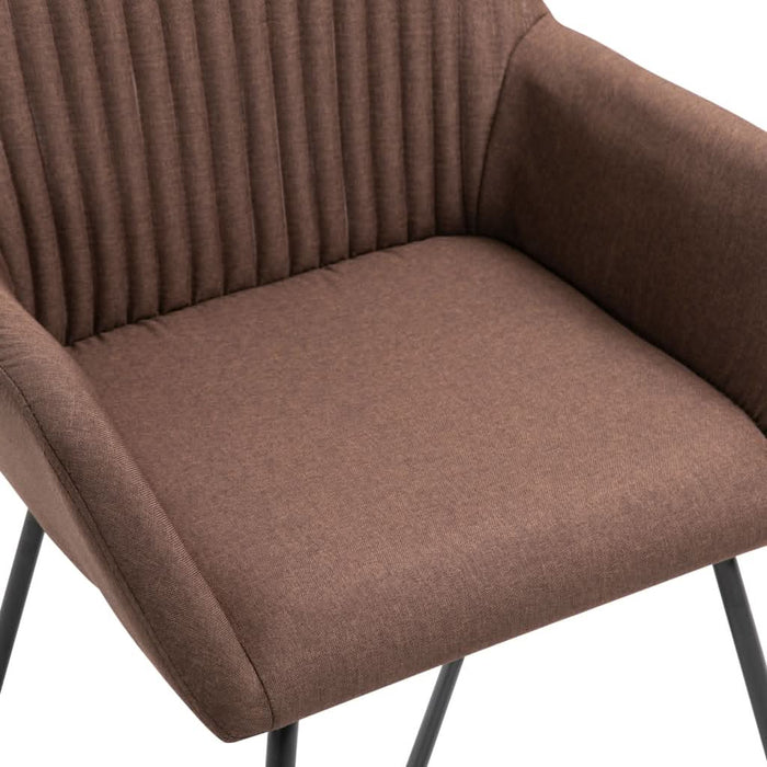 Scaune de bucătărie, 4 buc., maro, material textil - WALTI WALTI