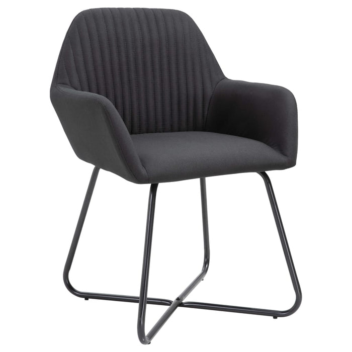 Scaune de bucătărie, 4 buc., negru, material textil - WALTI WALTI