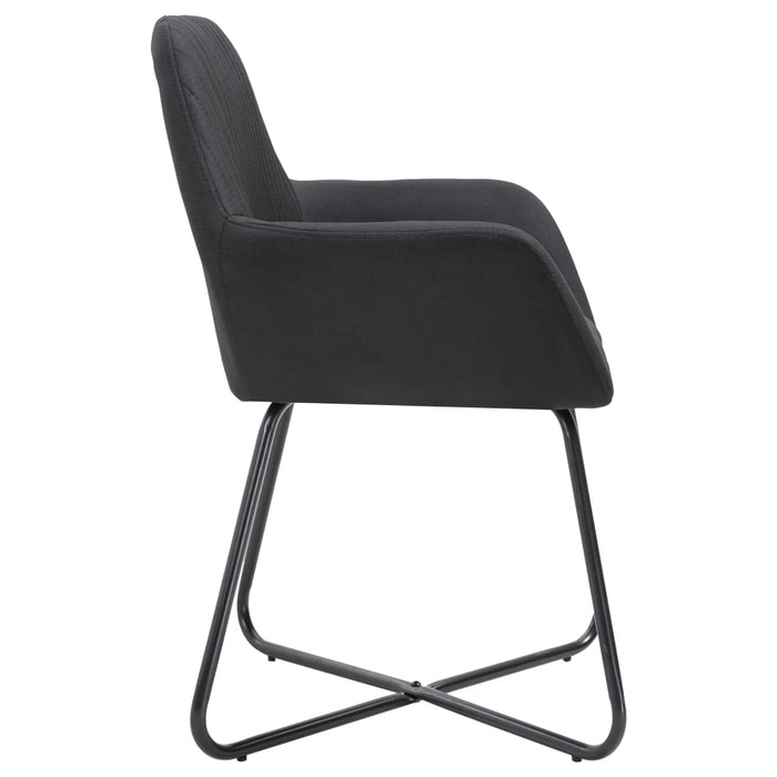 Scaune de bucătărie, 4 buc., negru, material textil - WALTI WALTI