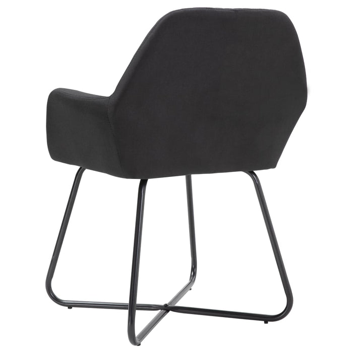 Scaune de bucătărie, 4 buc., negru, material textil - WALTI WALTI