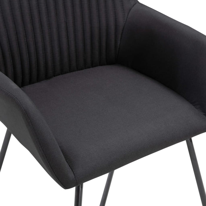Scaune de bucătărie, 4 buc., negru, material textil - WALTI WALTI