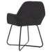 Scaune de sufragerie, 6 buc. negru, material textil - WALTI WALTI