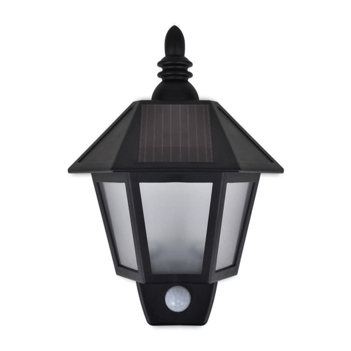 Lămpi solare de perete cu senzor de mișcare, 2 buc., negru - WALTI WALTI