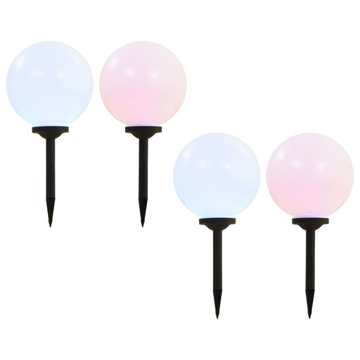 Lămpi solare de exterior, 4 buc., 30 cm, RGB, sferic, LED - WALTI WALTI