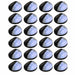 Lămpi solare de exterior, 24 buc., negru, rotund, LED - WALTI WALTI