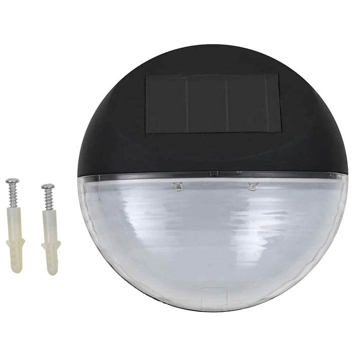 Lămpi solare de exterior, 24 buc., negru, rotund, LED - WALTI WALTI